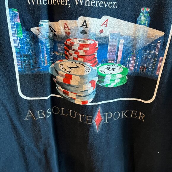 Vintage Absolute Poker Tshirt - Picture 2 of 3
